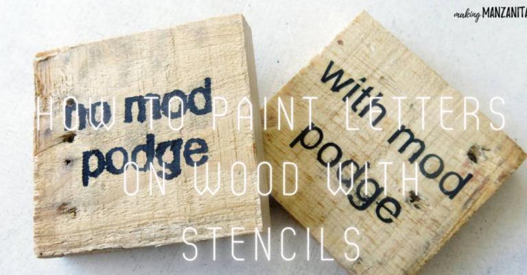 How to paint letters on wood with stencils